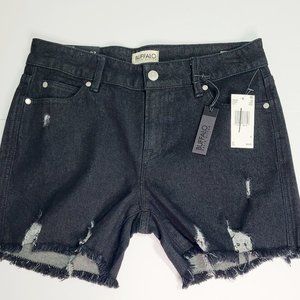 Buffalo David Bitton Black Ripped Shorts